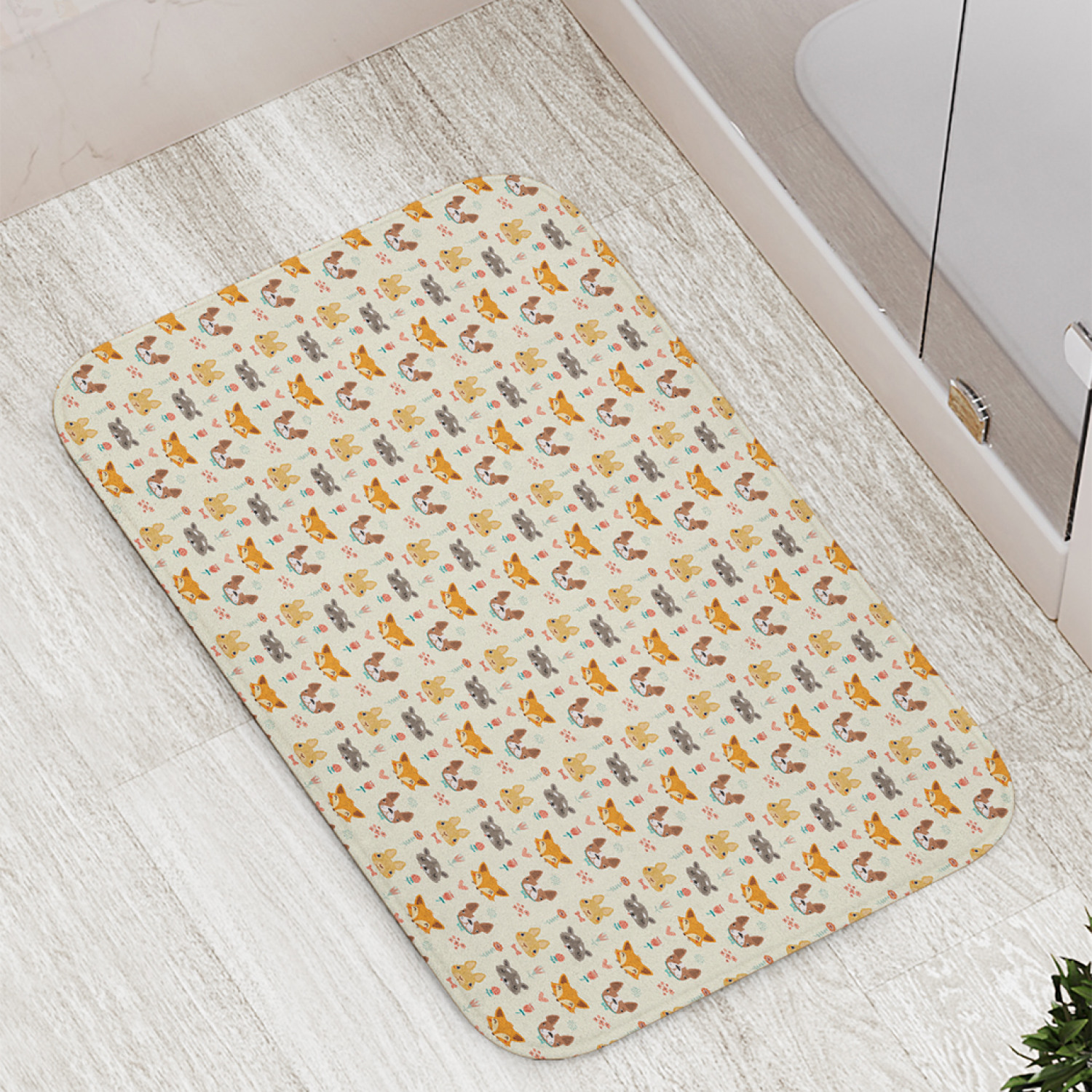 

Коврики для ванной и туалета bath_95531 Мордочки животных JoyArty, Мордочки животных