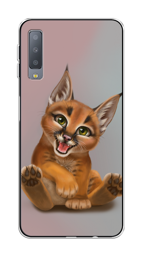 

Чехол Awog на Samsung Galaxy A7 2018 "Малыш рыси", Оранжевый;серый, 26750-1