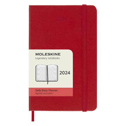 Ежедневник Moleskine Classic датированный, 400стр., Pocket, красный