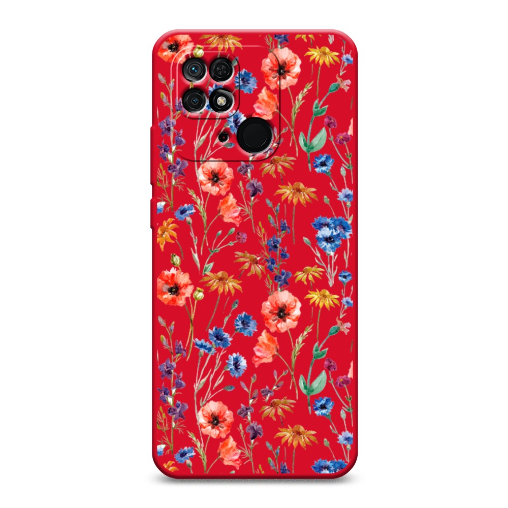 

Чехол Awog на Xiaomi Redmi 10C "Маки и васильки фон", 313453-1
