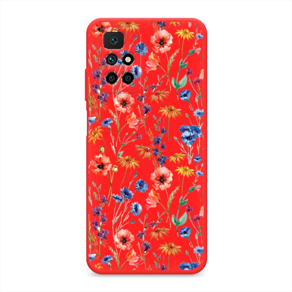 

Чехол Awog на Xiaomi Redmi 10 "Маки и васильки фон", 311353-1