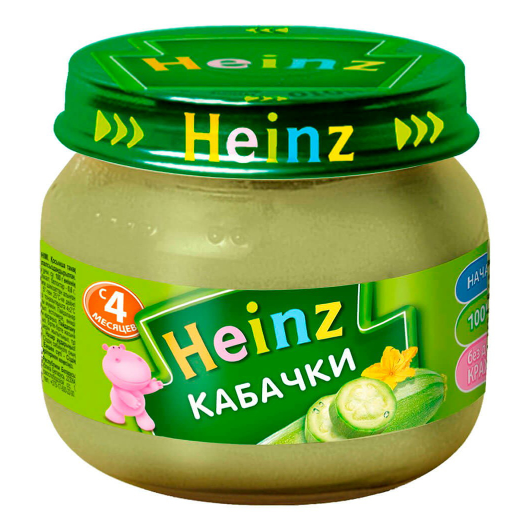 

Пюре овощное Heinz Кабачки с 4 месяцев 80 г 2 шт., Кабачки
