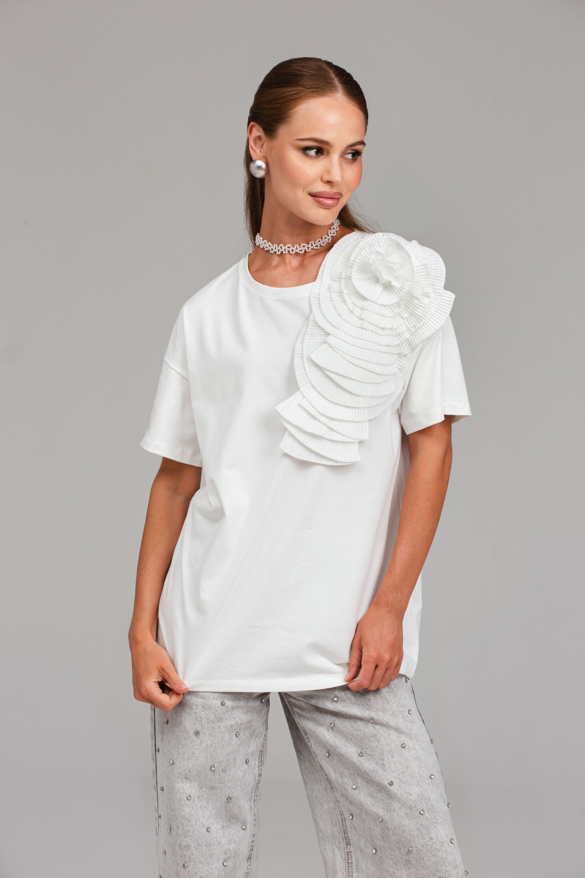 

Футболка женская SAHAR Art lab OFC белая 48-50 RU, Белый, OFC