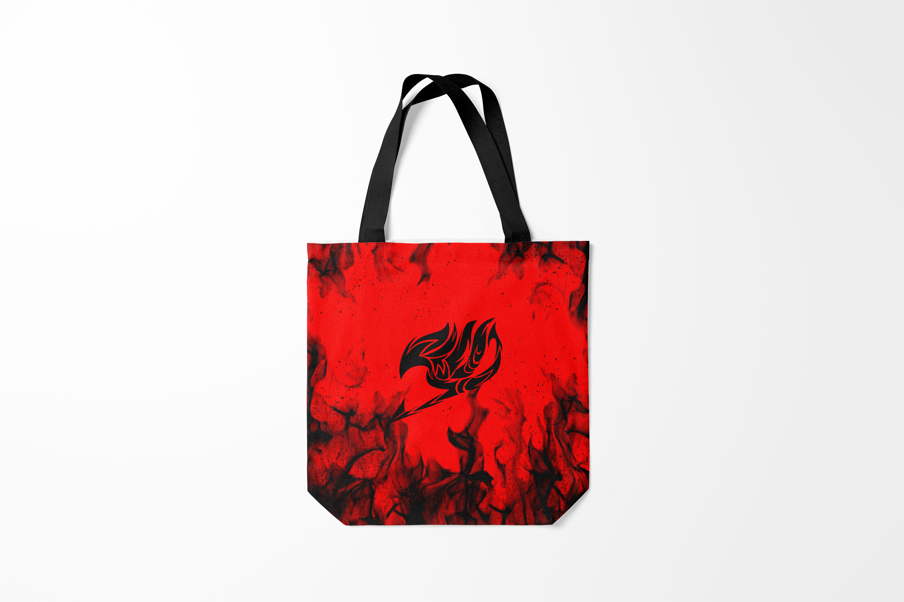 

Сумка шoппер унисекс Burnettie Хвост Феи черное пламя на красном фоне, красный, Хвост Феи черное пламя на красном фоне