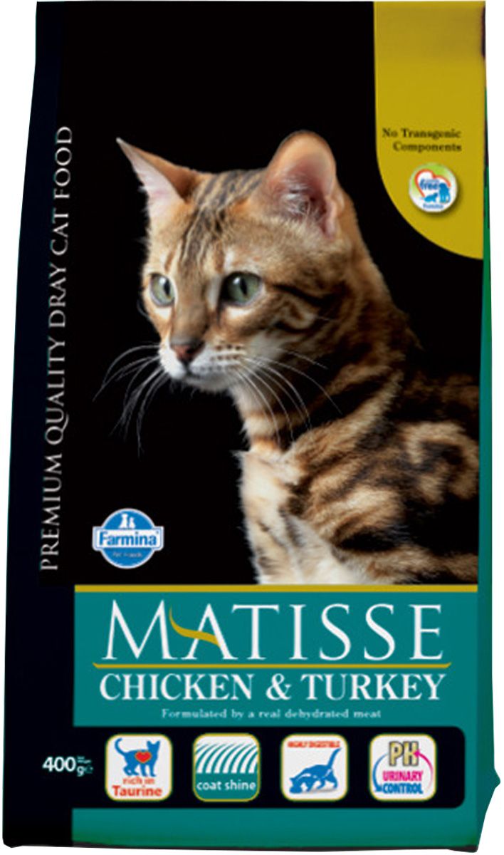 

Сухой корм для кошек Farmina Matisse курица и индейка 2 шт по 400 гр