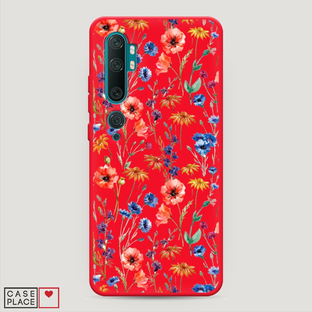 

Чехол Awog на Xiaomi Mi Note 10/Mi Note 10 Pro "Маки и васильки фон", 37353-1