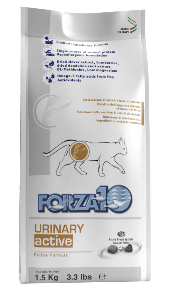 фото Сухой корм для кошек forza10 urinary active, 2 шт по 1,5 кг