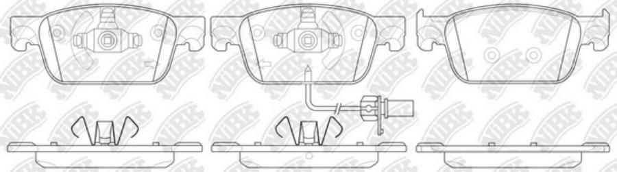 

Колодки AUDI A4 1.4 09-/ 2.0 15- 1шт NIBK PN0732W