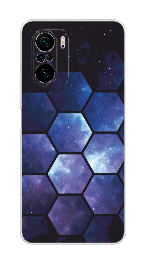 

Чехол на Xiaomi Poco F3/Redmi K40/Mi 11i "Соты космос", Черный;фиолетовый, 312650-1