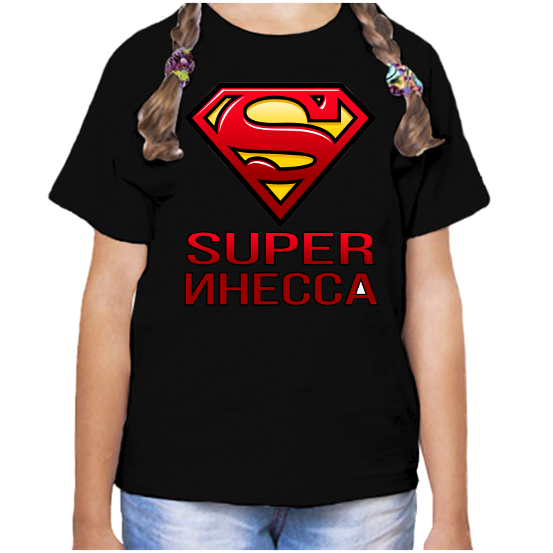 

Футболка девочке черная 32 р-р супер инесса, Черный, fdd_super_inessa