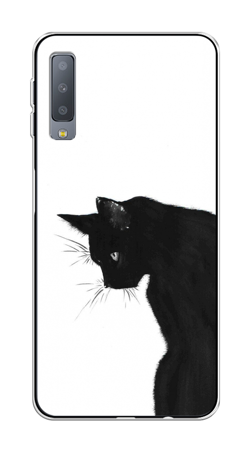 

Чехол Awog на Samsung Galaxy A7 2018 "Black cat", Черный;белый, 26750-1