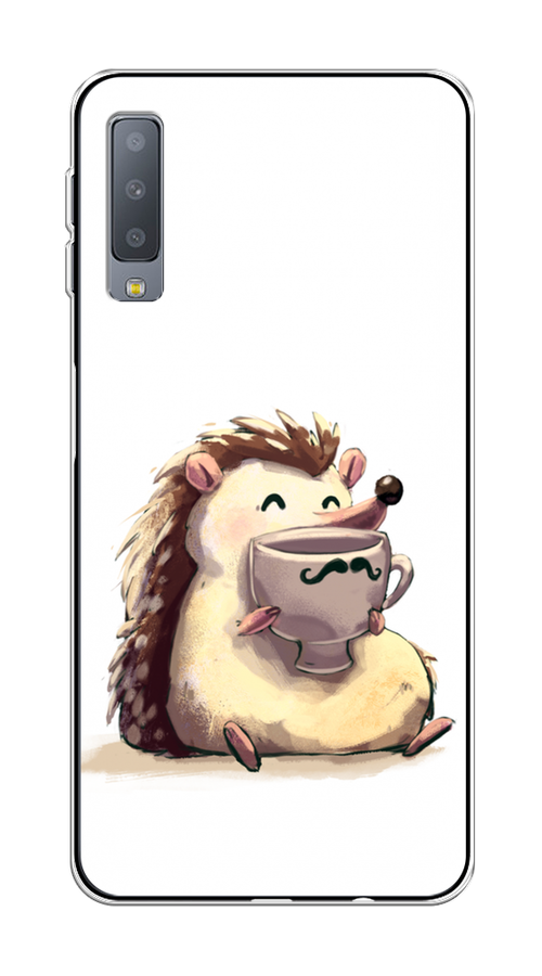 

Чехол Awog на Samsung Galaxy A7 2018 "Еж кофеман", Белый;коричневый;бежевый, 26750-10