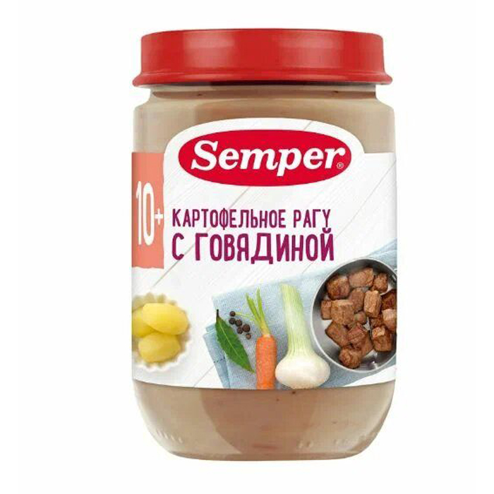 Пюре мясное Semper Картофельное рагу с говядиной с 10 мес. 190 г