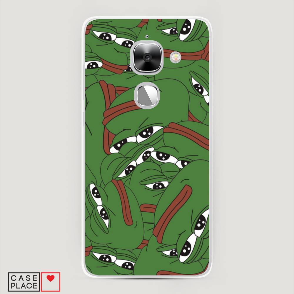 

Чехол Awog на LeEco Le 2/2 Pro / Лееко Ле 2/2 Про "Печальный frog", Зеленый;белый, 140150-9