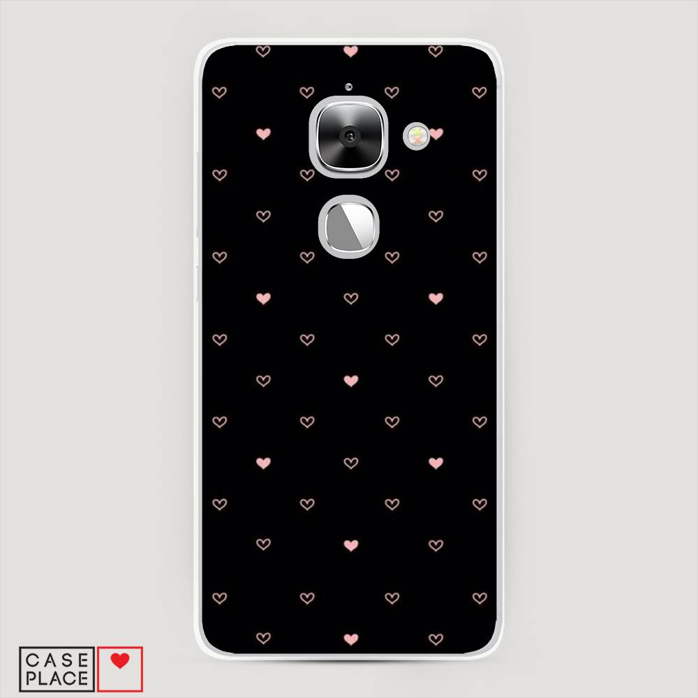 фото Чехол awog "черный фон и сердечки" для leeco le 2/2 pro