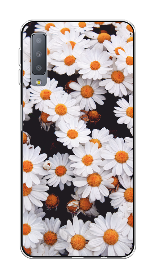 

Чехол Awog на Samsung Galaxy A7 2018 "Ромашковое поле", Белый, 26750-4