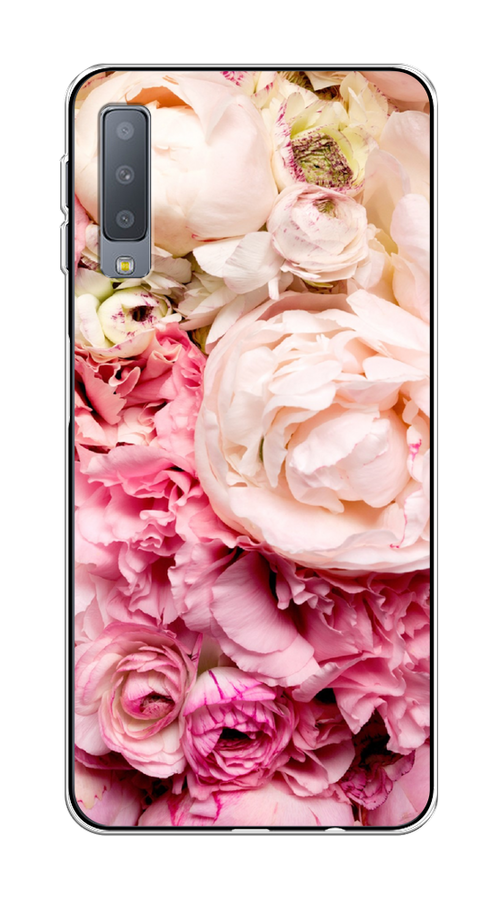 

Чехол Awog на Samsung Galaxy A7 2018 "Пионы яркие", Розовый, 26750-8