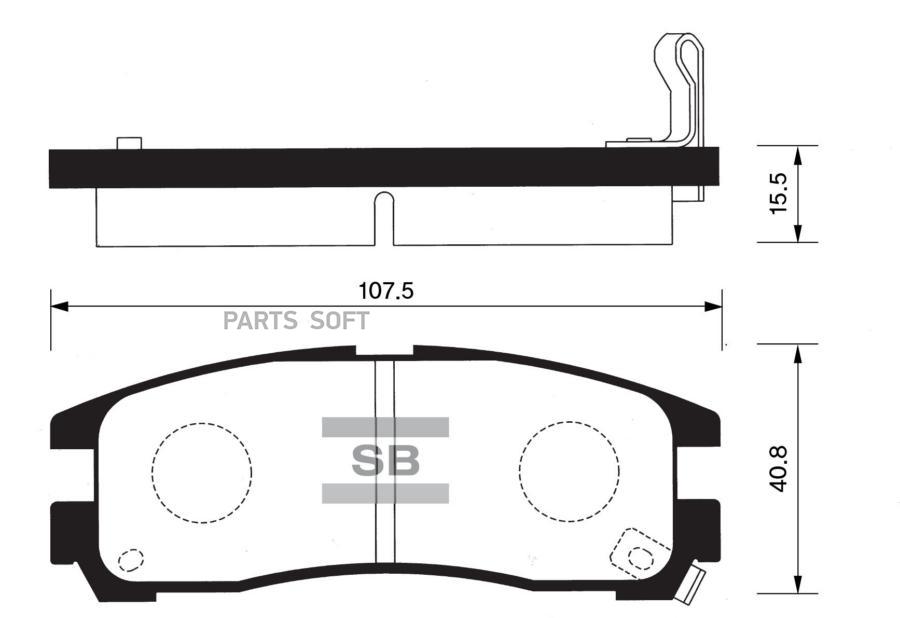 

Тормозные колодки Sangsin brake дисковые SP1046R