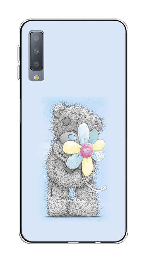

Чехол Awog на Samsung Galaxy A7 2018 "Me to you с ромашкой", Голубой;серый;желтый, 26750-2
