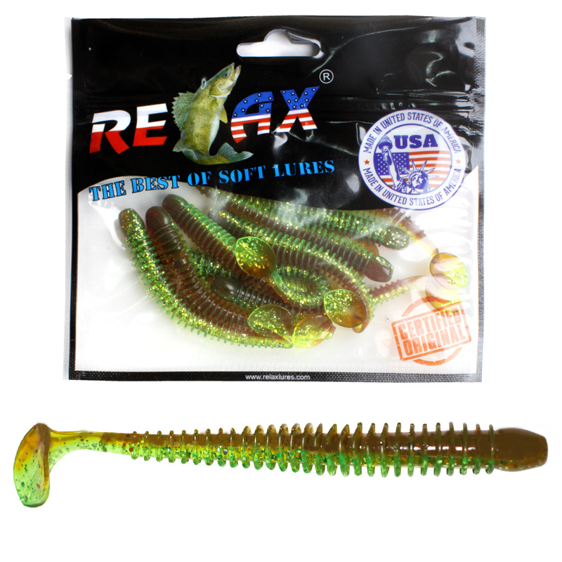 

Мягкая силиконовая приманка риппер RELAX TEXAS LAMINAT (L052 (Motor Oil,, Коричневый, Texas Laminat