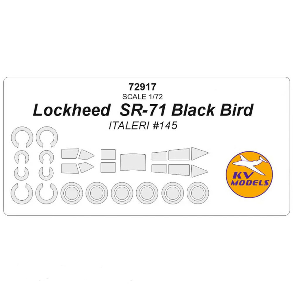 

Маска KV Models 1 72 Lockheed SR-71 Black Bird ITALERI #145 + маски на диски 72917