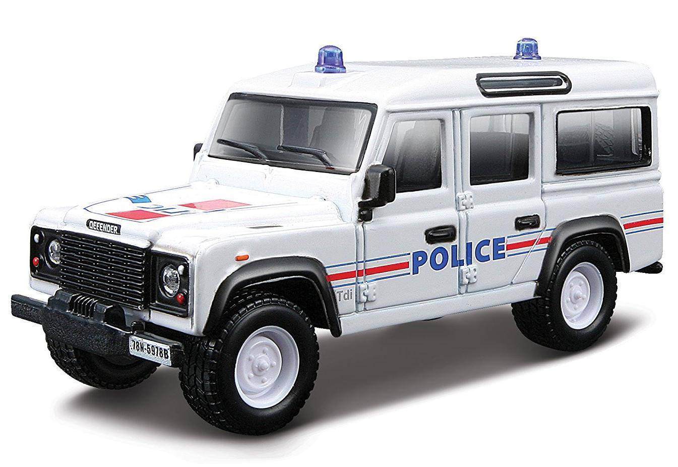 фото Машинка полицейская land rover defender 1:50 bburago emergency