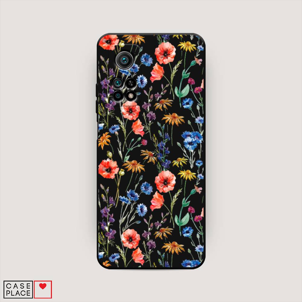 

Чехол Awog на Xiaomi Mi 10T/Mi 10T Pro "Маки и васильки фон", 37752-1