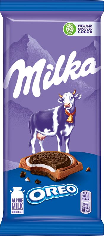 фото Шоколад молочный milka печенье орео со вкусом ванили 92 г