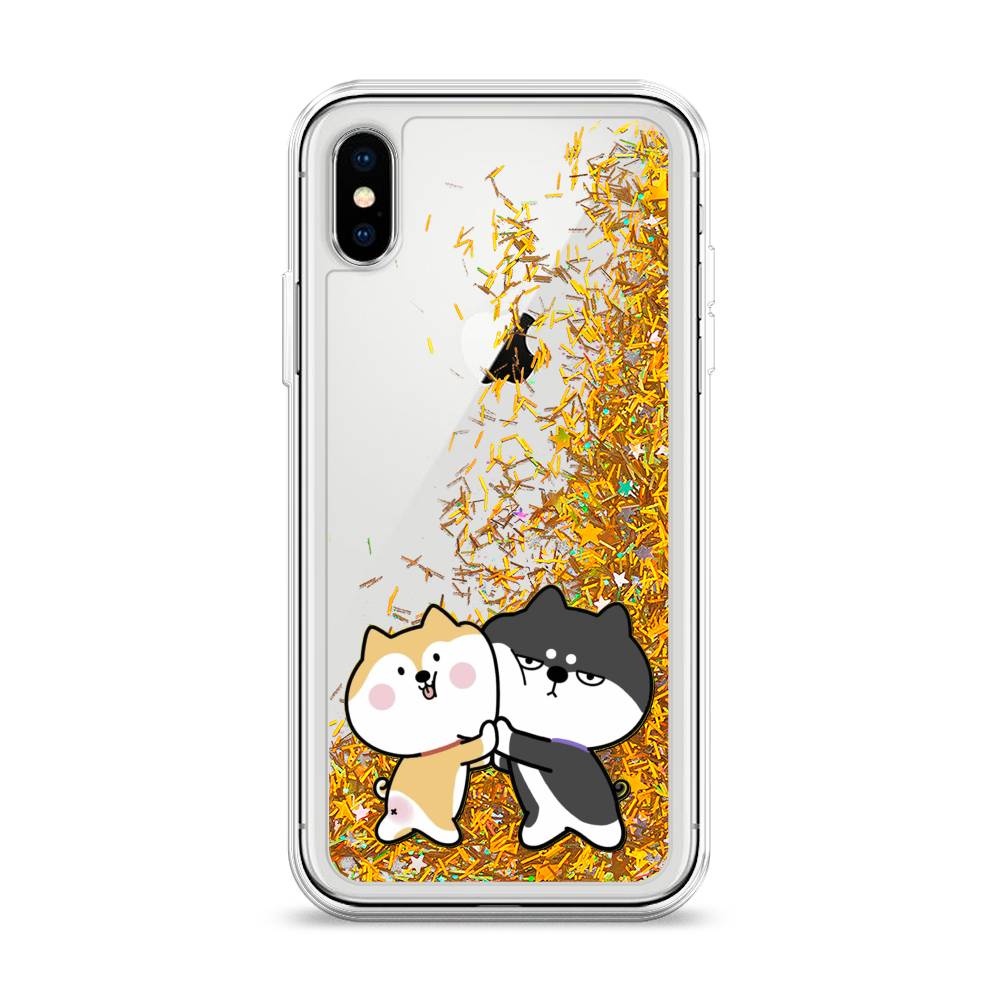 

Чехол Awog на Apple iPhone X (10) / Айфон X (10) "Обнимашки акита", 11090-1