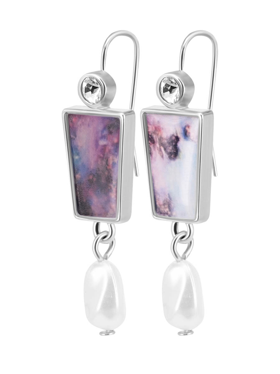 

Серьги из бижутерного сплава OTOKODESIGN 2-60292, акрил/стразы, 2-60292