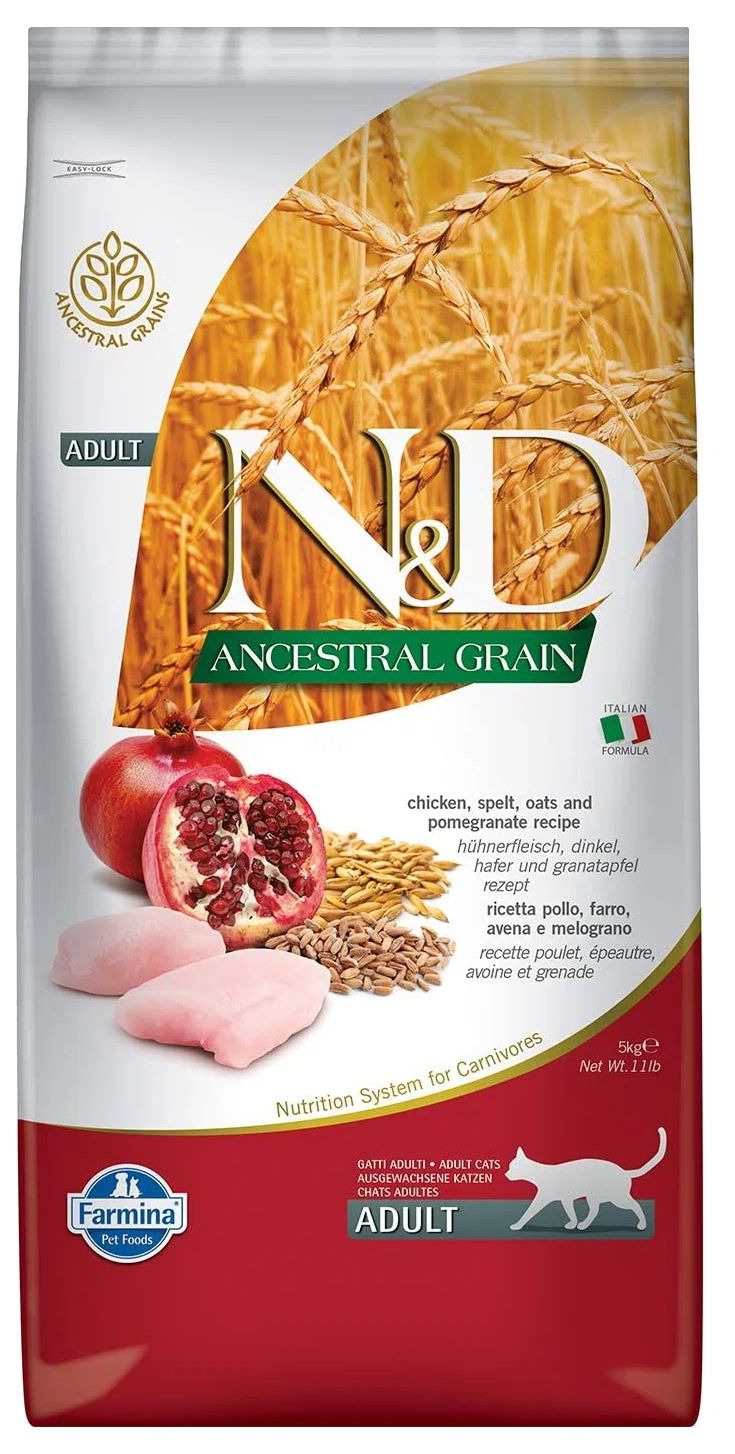 

FARMINA FARMINA CAT N&D ANCESTRAL GRAIN CHICKEN & POMEGRANATE низкозерновой для взрослых к