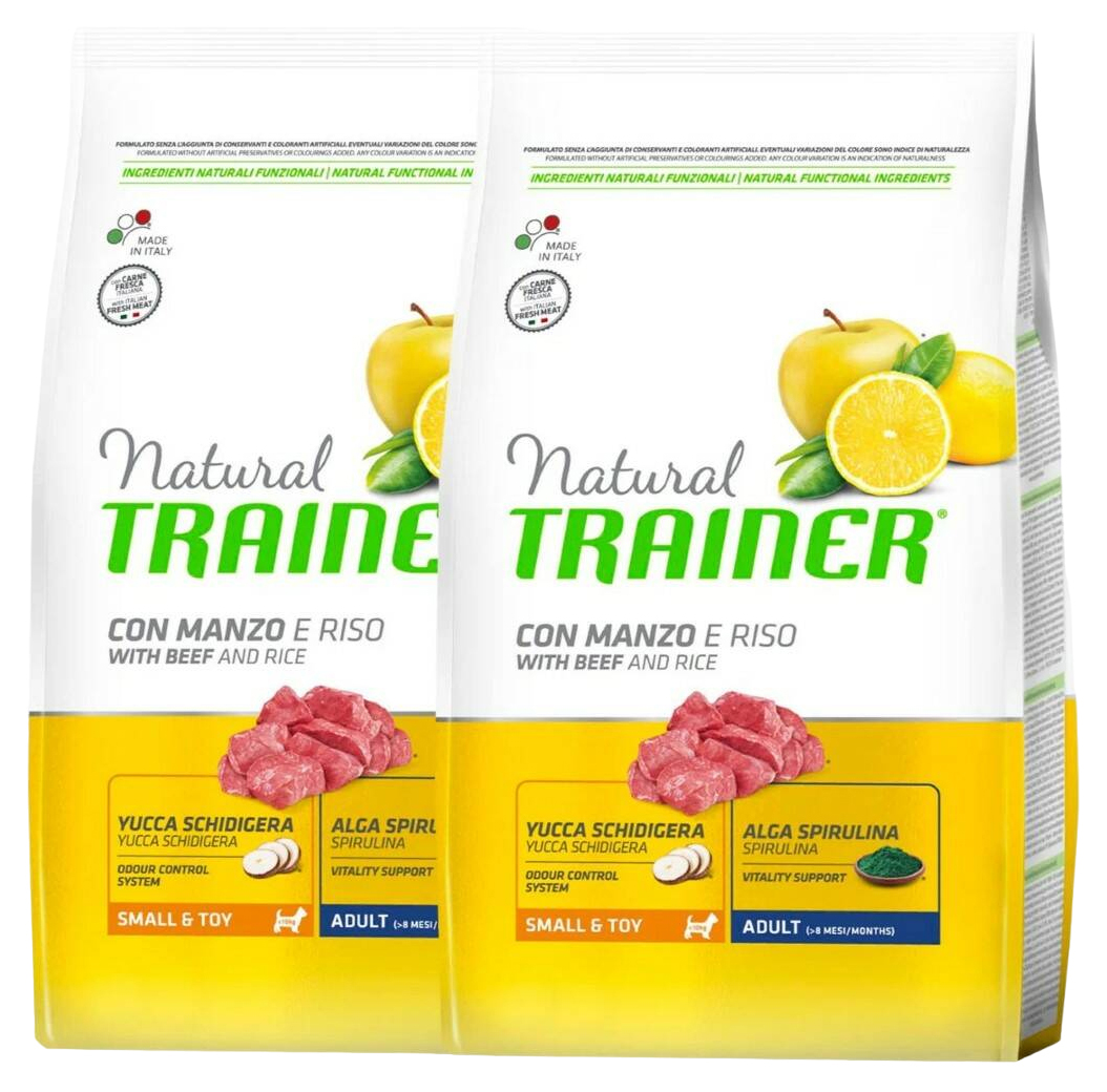 

TRAINER TRAINER NATURAL SMALL & TOY ADULT BEEF & RICE для взрослых собак маленьких пород с