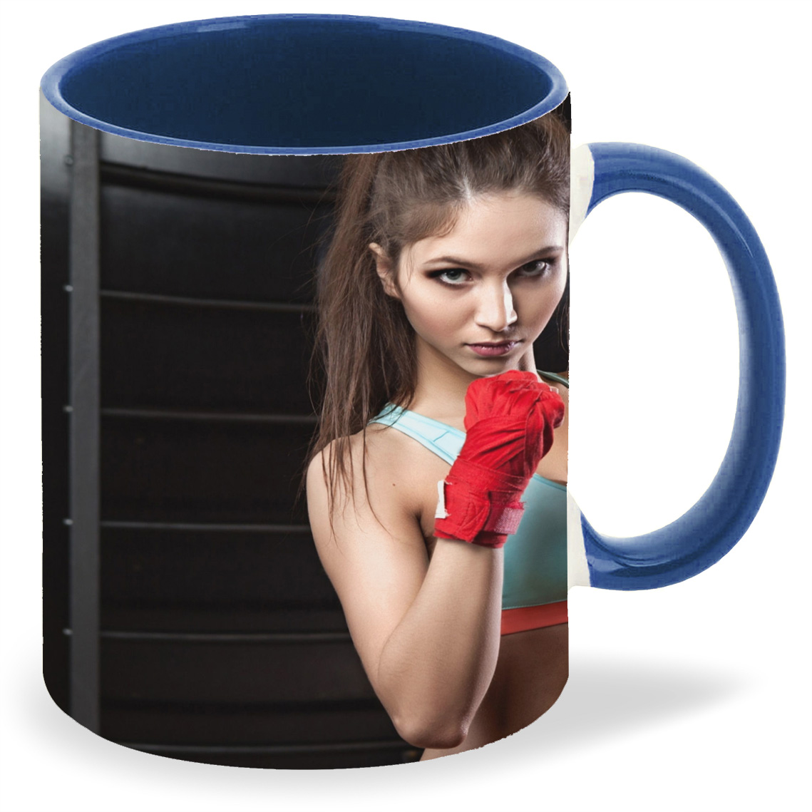 фото Кружка coolpodarok бокс девушка боксёр красные перчатки