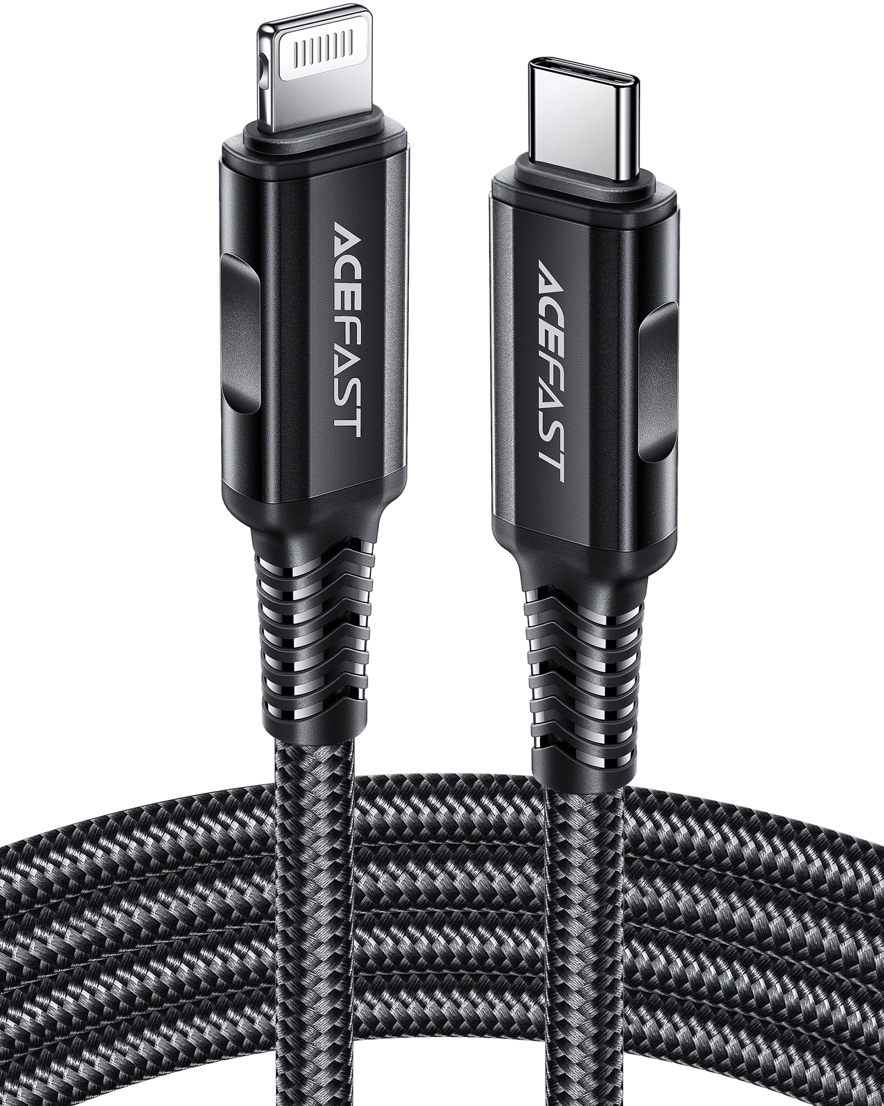 

Кабель USB Type C - Lightning Acefast C4-01 1.8 м черный, C4-01