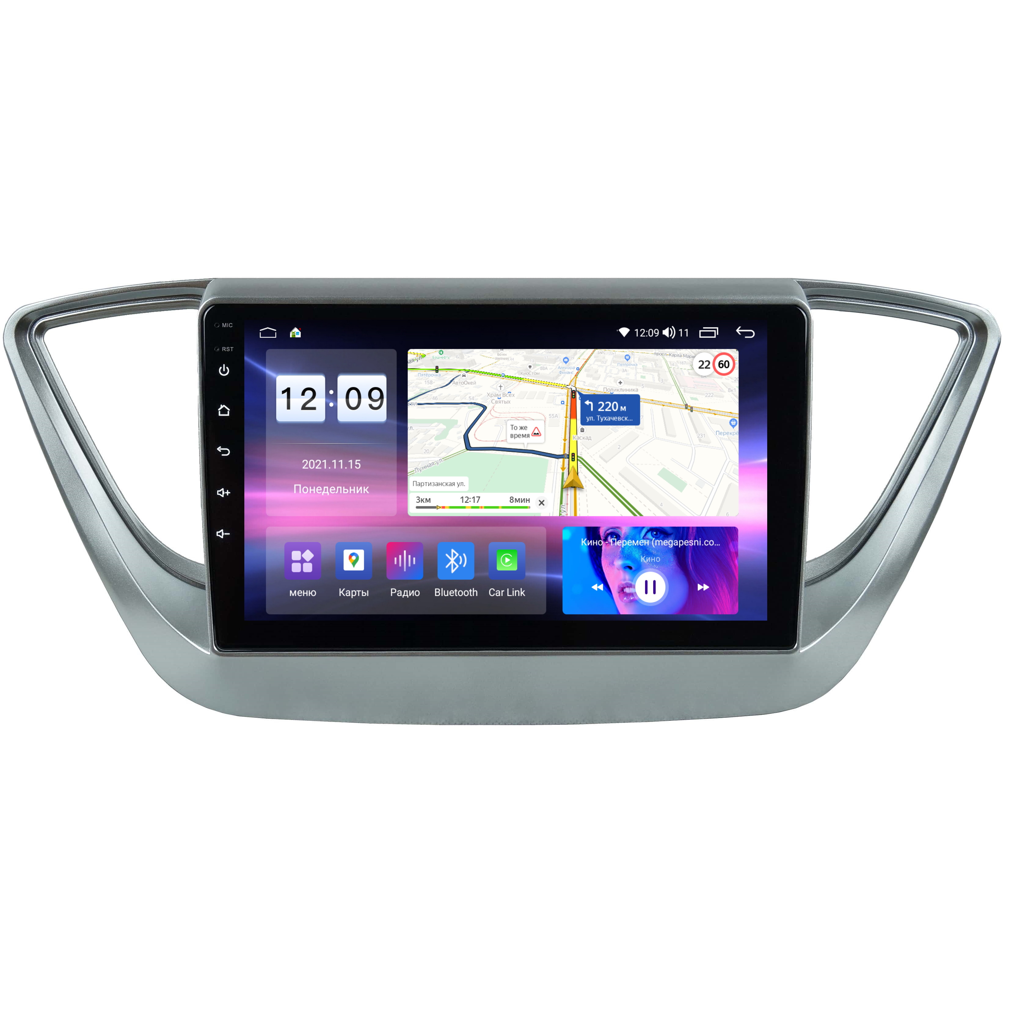 Магнитола CRS-300 M200S Хендай Солярис 2 Hyundai Solaris 2017-2020 - Android 13 - CarPlay