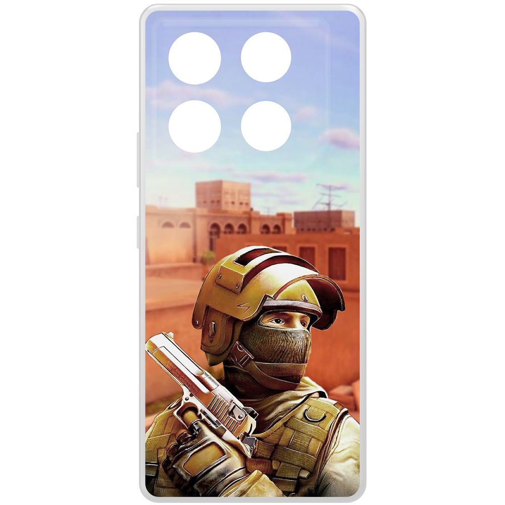 

Чехол-накладка Krutoff Clear Case Cтандофф 2 (Standoff 2) - Спец для INFINIX GT 20 Pro, Прозрачный