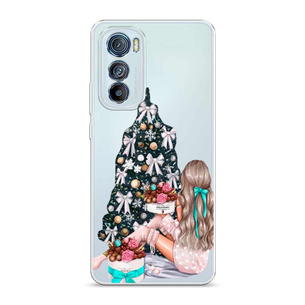

Чехол на Motorola Edge 30 "New Year", Зеленый;бежевый;голубой, 243250-5
