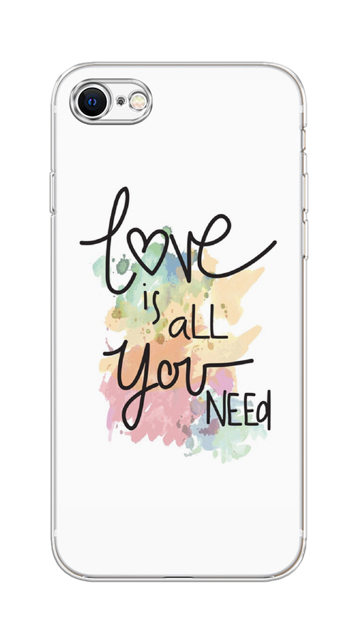 

Чехол на Apple iPhone 7/8/SE 2020/SE 2022 "Love is all you need", Белый;черный;зеленый, 12450-1