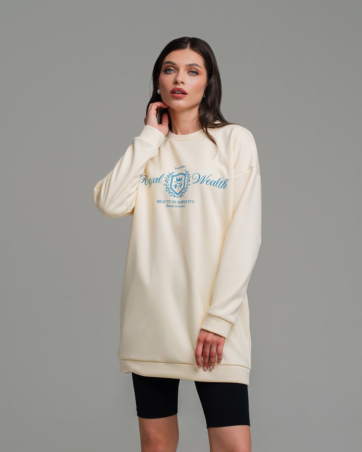 

Свитшот женский SAHAR Art lab OUSF001 бежевый 44-46 RU, OUSF001