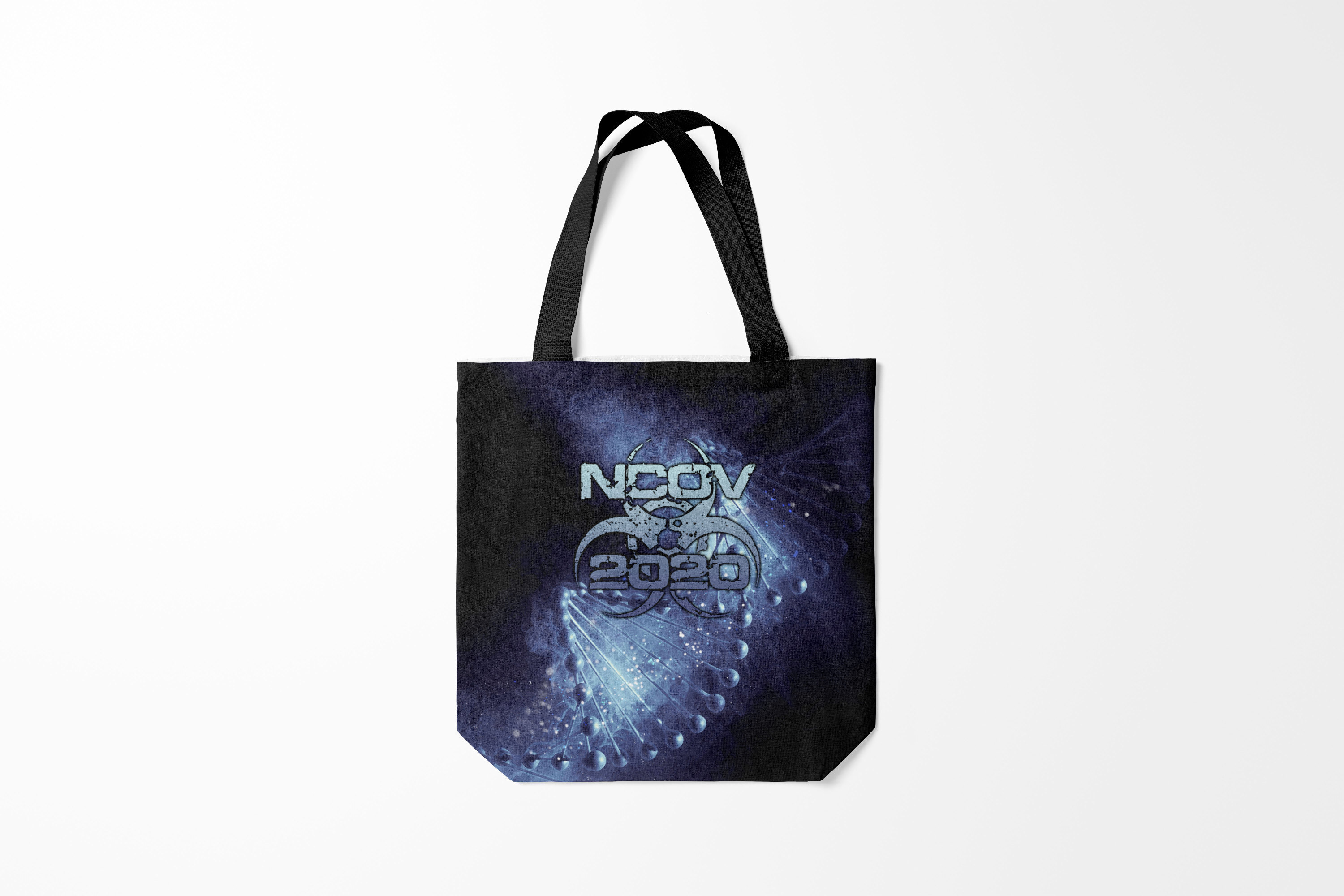 

Сумка шoппер унисекс Burnettie Разные принты 2020 nCoV Коронавирус, черный, Разные принты 2020 nCoV Коронавирус