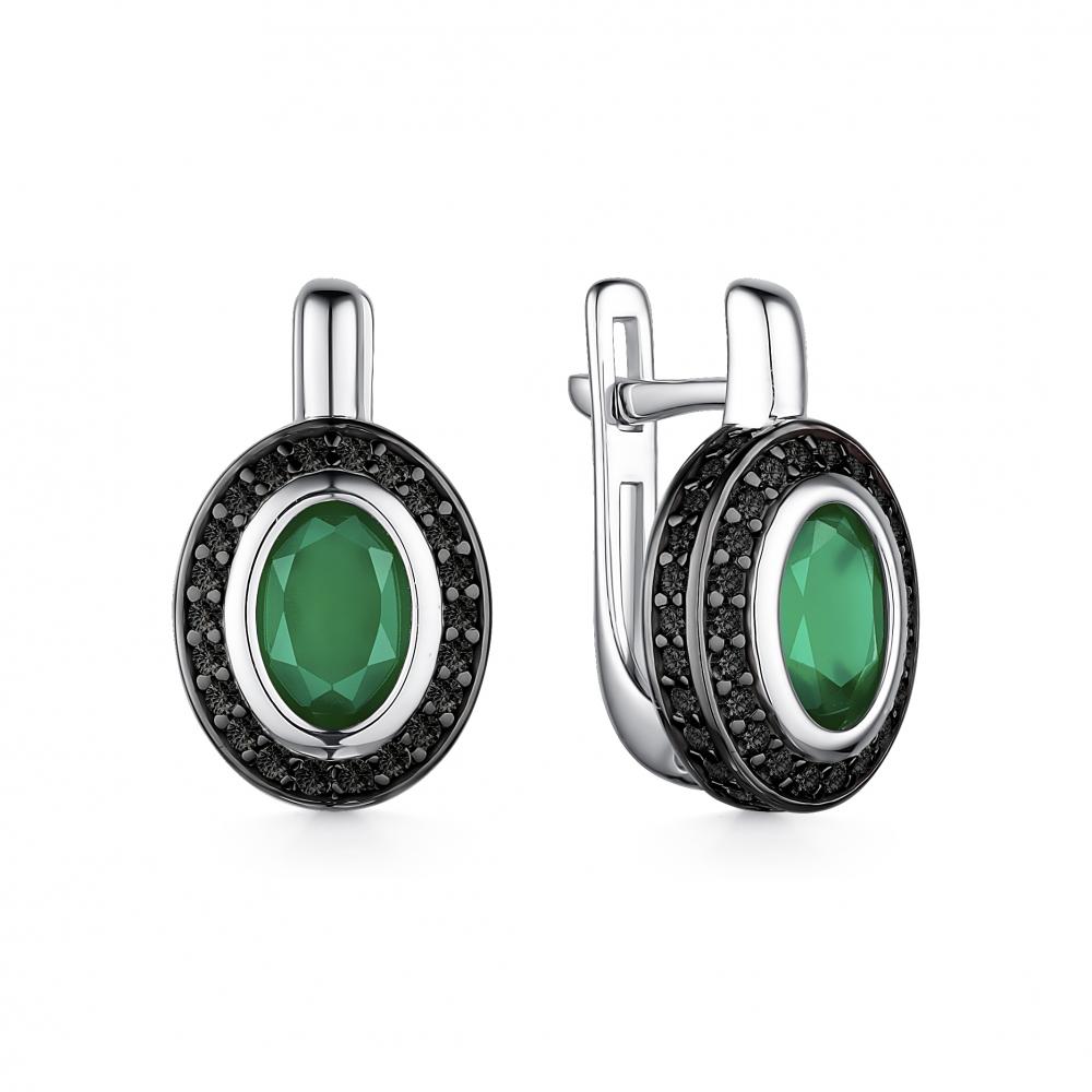 

Серьги из серебра с агатом АЛЬКОР 02-2199_00АГ-17, 02-2199_00АГ-17