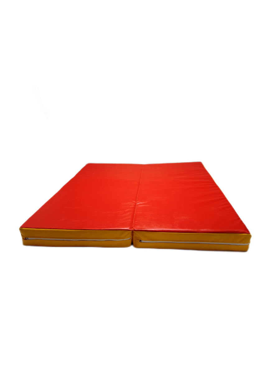 Спортивный мат 100 x 100 x 10 см Красно-желтый