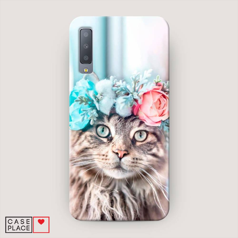 

Чехол Awog "Кот в венке" для Samsung Galaxy A7 2018, 26720-1
