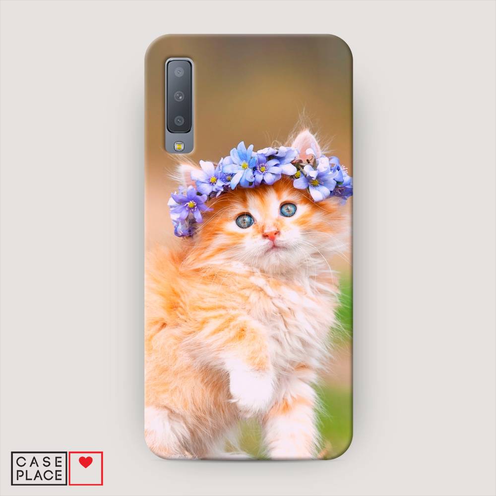 

Чехол Awog "Рыжий кот в венке" для Samsung Galaxy A7 2018, 26720-1
