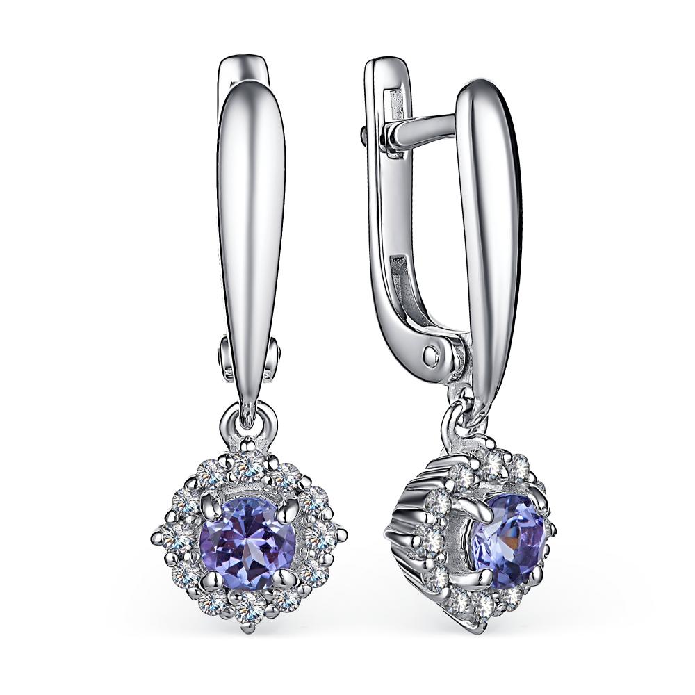 

Серьги из серебра с танзанитом АЛЬКОР 02-2554_00ТЗ-00, 02-2554_00ТЗ-00
