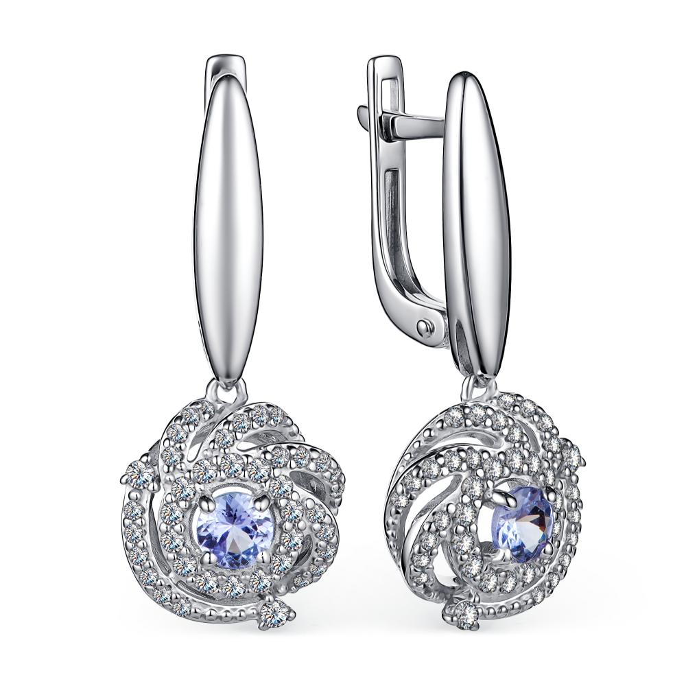 

Серьги из серебра с танзанитом АЛЬКОР 02-2556_00ТЗ-00, 02-2556_00ТЗ-00