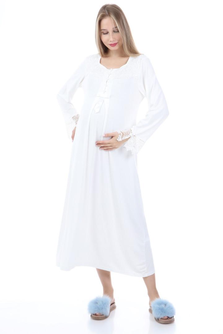 

Ночная сорочка для беременных Luvmabelly 59188 белая XL (товары доставляются из-за рубежа), 59188