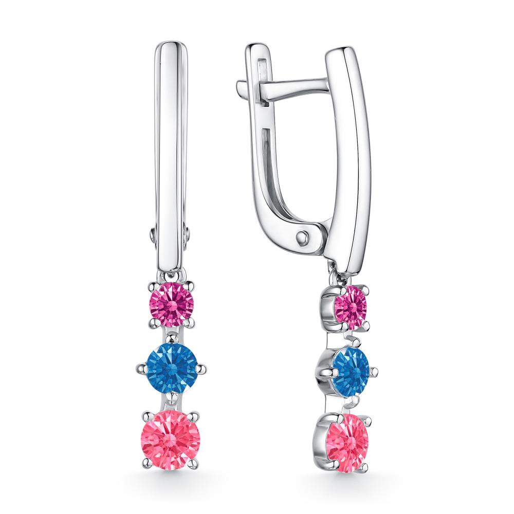 

Серьги из серебра с swarovski АЛЬКОР 02-2477_СВ54-00, 02-2477_СВ54-00