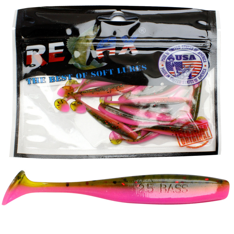 

Мягкая силиконовая приманка риппер RELAX BASS (2.1 / L541(Watermelon-red, Black Glitter,, Розовый, Bass