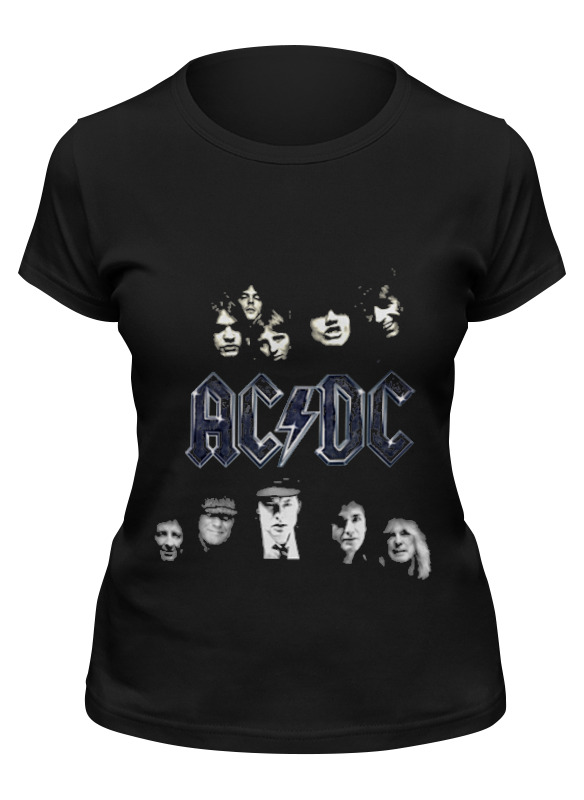 

Футболка женская Printio Ac/dc черная S, Ac/dc